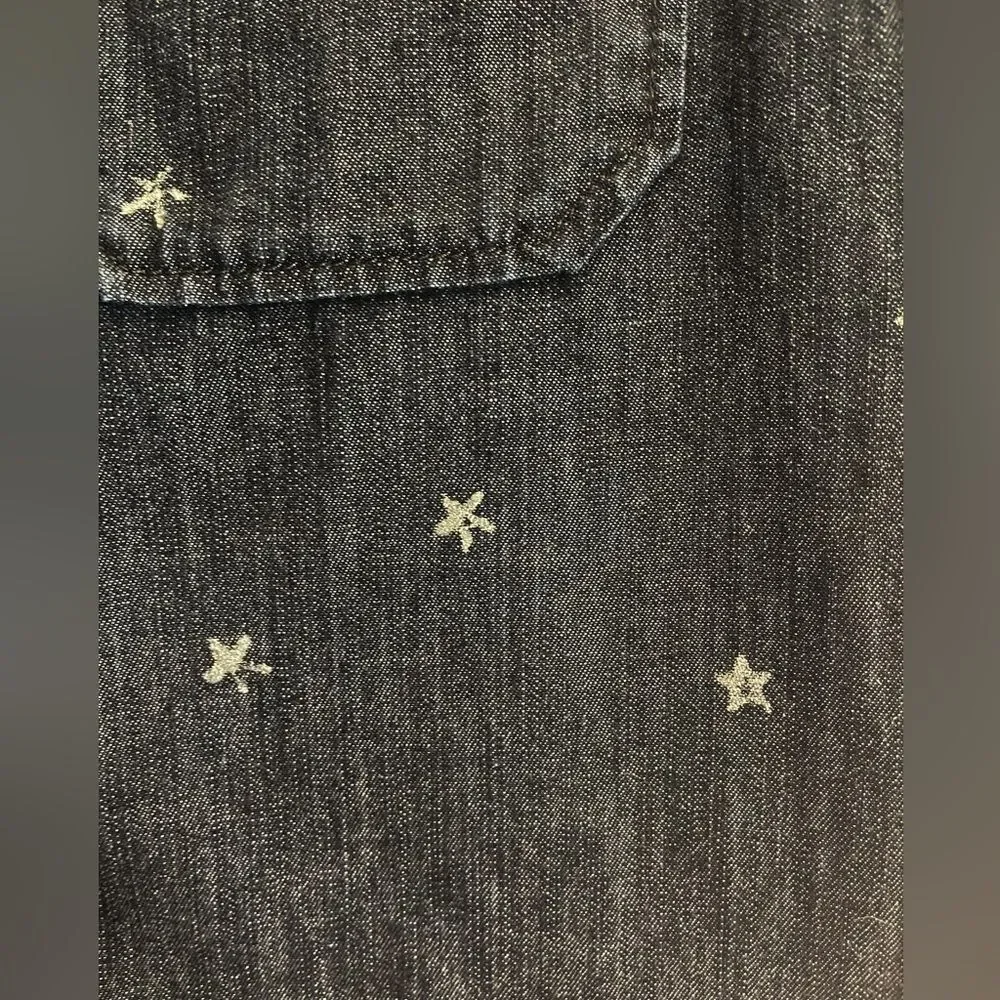 Current Elliott Anthropologie The Perfect Dark wash Denim Boyfriend Shirt. 2